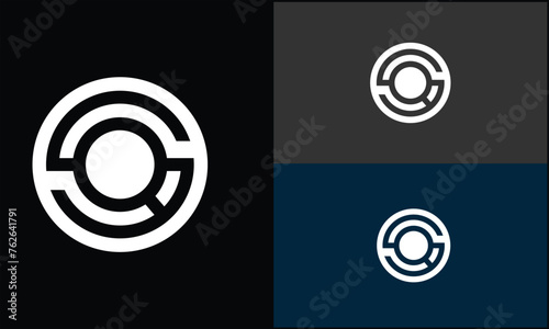 SQ, QS, S, Q, Abstract letters Logo monogram