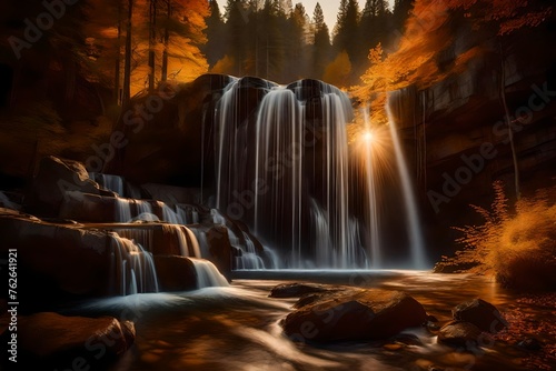 waterfall in the forest © Momina