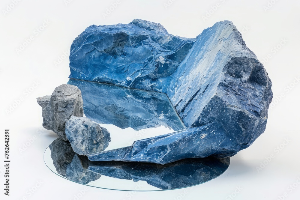 mirror blue stone.