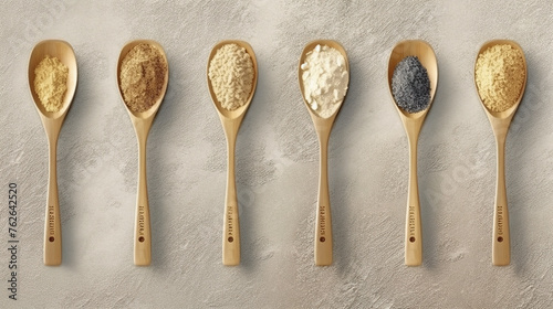 Wooden spoons of various gluten free