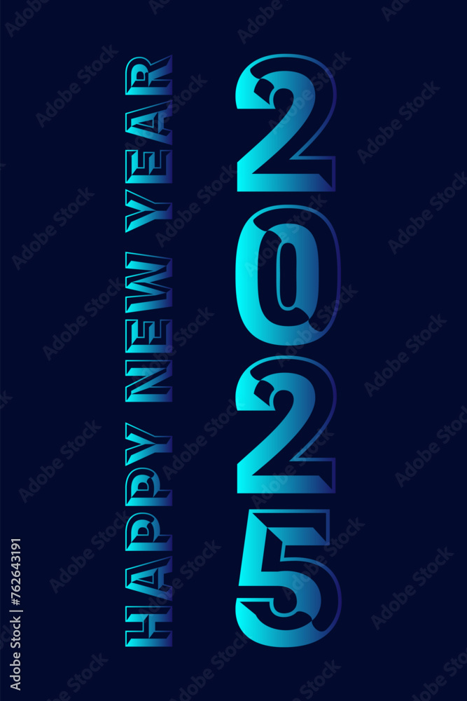 Happy new year 2025 text design for brochure design template card banner vector illustration. Happy new year 2025 text design for brochure design template card banner vector illustration.
