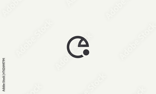 initial letter e simple monogram logo design vector illustration