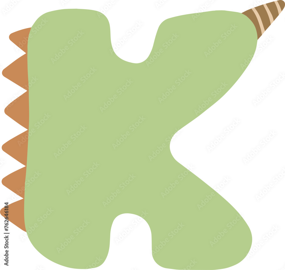 Simple Dino Alphabet Letter K Simple Dino Alphabet Letter K