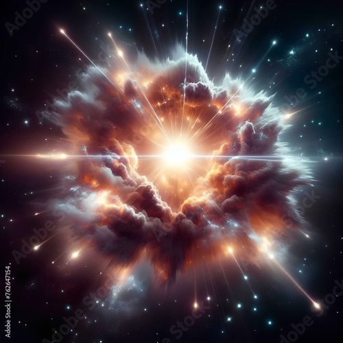  explosion of matter from a supernova