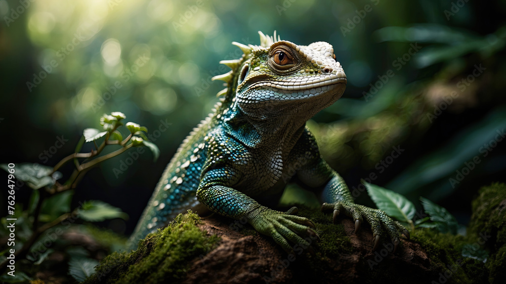 Tranquil Guardian: The Majestic Green Iguana in its Natural Habitat Tranquil Guardian: The Majestic Green Iguana in its Natural Habitat