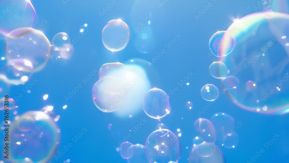 soap bubbles flying in the blue sky soap bubbles flying in the blue sky
