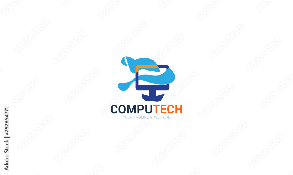 Fototapeta premium Computer Logo Icon Design Vector 