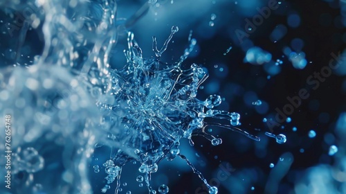 High-speed footage capturing the precise moment of a chemical reaction, showcasing the beauty and complexity of molecular interactions.