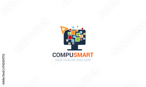 Computer Logo Icon Design Vector
