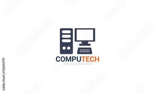 Logo of Computer with Modern Concept.