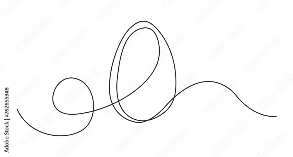 Obraz premium Easter egg line art vector illustration. Easter egg line art vector style. Easter egg line drawing on white background vector illustration.