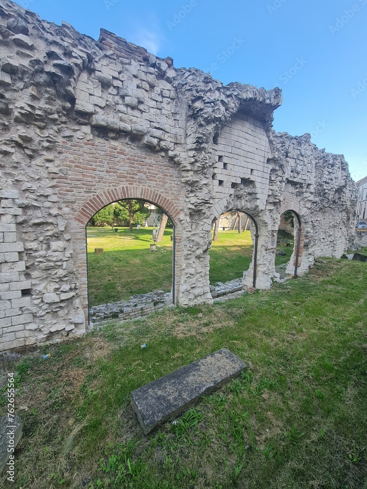 Ruins in Padova., Italy. Exploring Europe. Art and architecture 