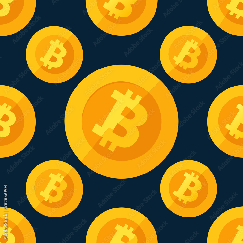 Bitcoin Pattern Vector Illustration Bitcoin Pattern Vector Illustration