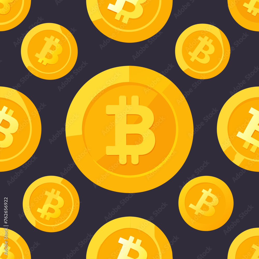 Bitcoin Pattern Vector Illustration Bitcoin Pattern Vector Illustration