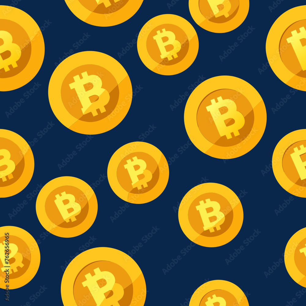 Bitcoin Pattern Vector Illustration Bitcoin Pattern Vector Illustration