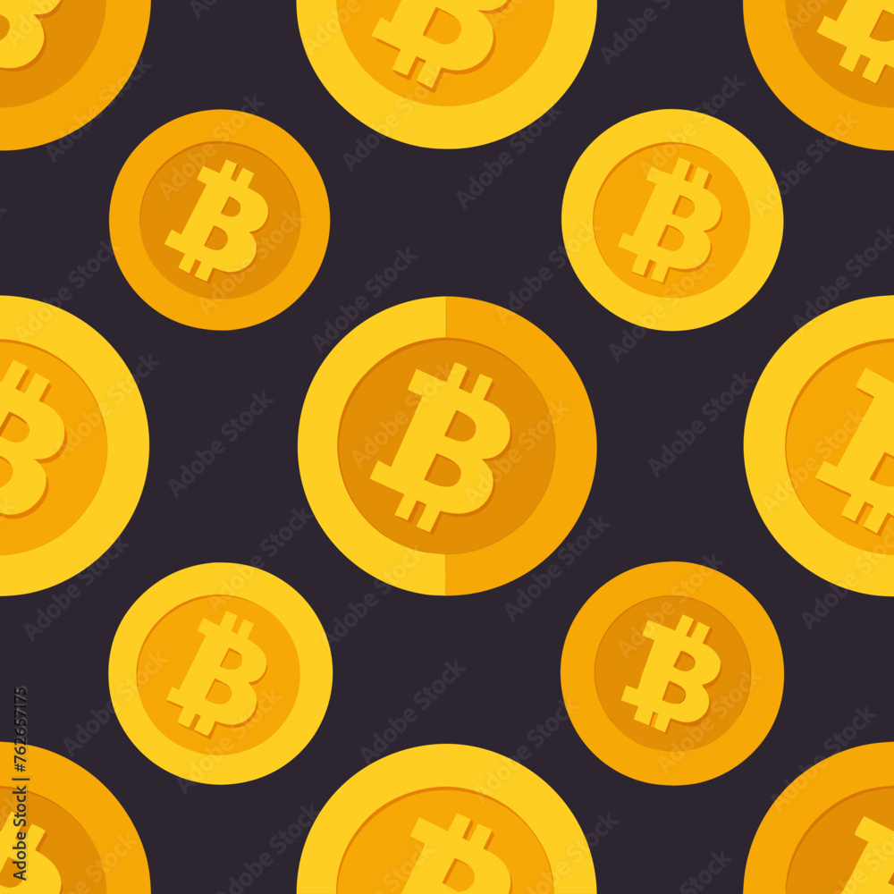 Bitcoin Pattern Vector Illustration Bitcoin Pattern Vector Illustration