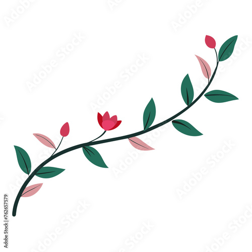 Wallpaper Mural Branch with Leaves Branch Underline Vector Illustration Torontodigital.ca