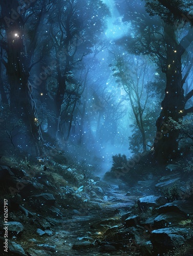 Develop a short story set in a world where bioluminescent creatures are revered as sacred beings, with their soft, natural light guiding travelers through dark forests and treacherous landscapes