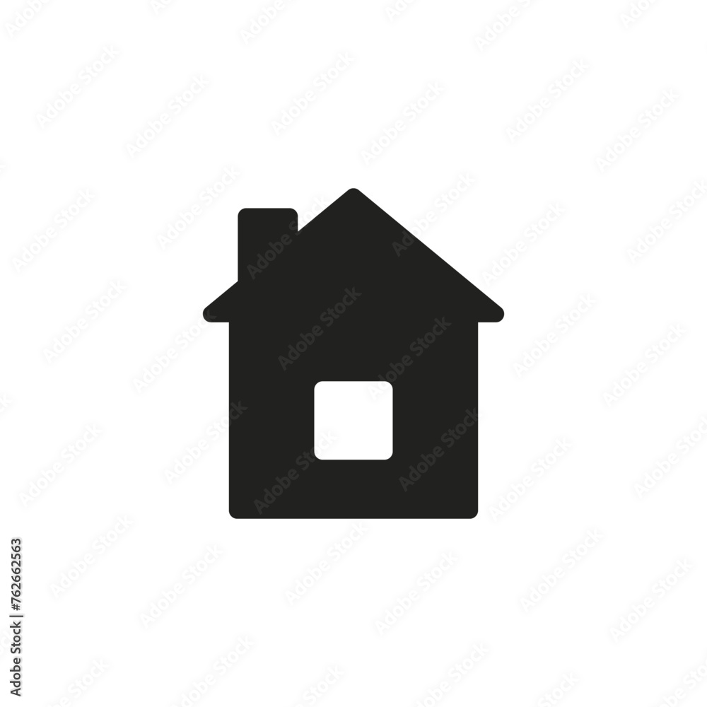 House silhouette icon, vector cut silhouette for social media. House silhouette icon, vector cut silhouette for social media.