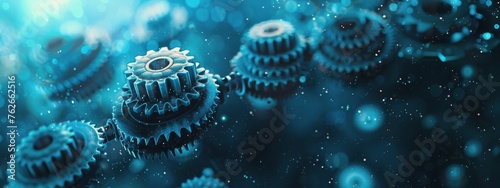 Close Up of a Computer Circuit Board With Gears