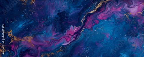 A painting of a galaxy with gold and purple colors