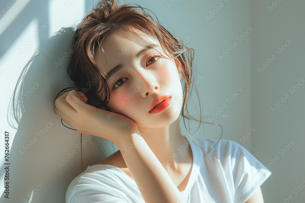 Fototapeta premium カットモデルの女性のポートレート写真