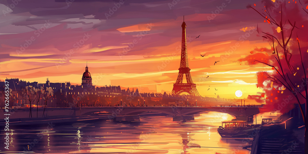 Enchanting Twilight over Paris
