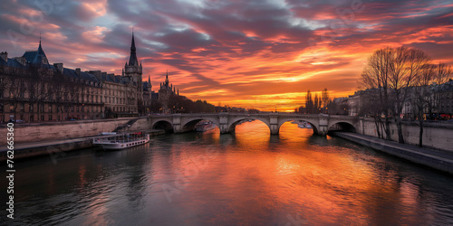 Sunset Serenade on the Seine