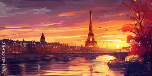 Enchanting Twilight over Paris