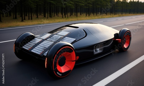 Modern electric concept car...