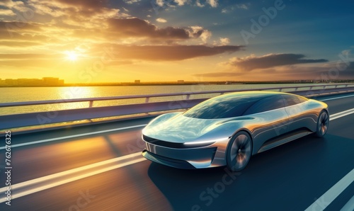 Modern electric concept car...