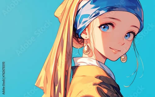 Anime Revival: Girl with a Pearl Earring photo