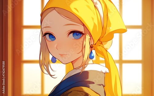 Anime Revival: Girl with a Pearl Earring photo