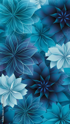  graphics blue flowers forming the background
