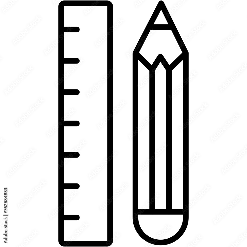 pencil, edit, write, math, ruler Icon pencil, edit, write, math, ruler Icon