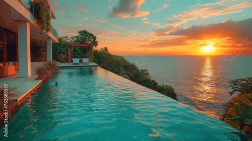 Breathtaking Ocean Sunset View from Luxurious Villa