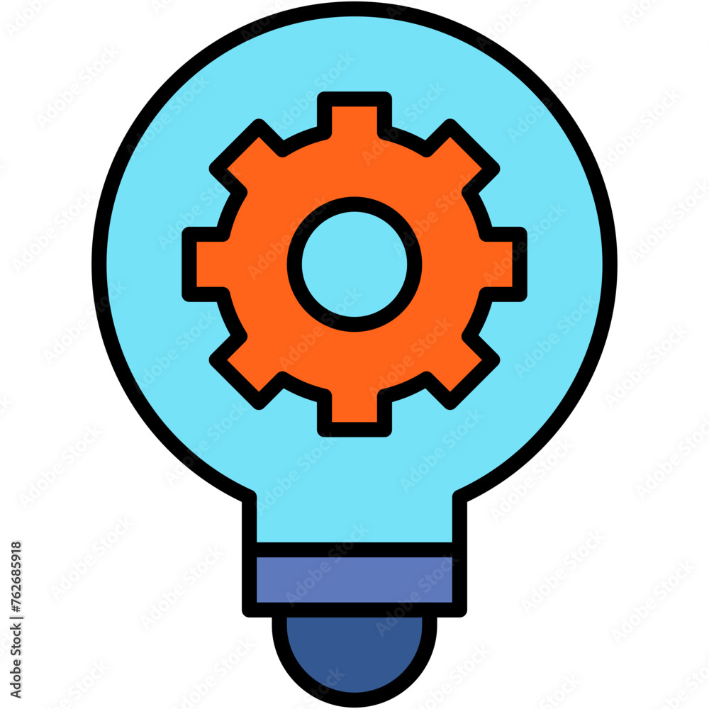 Engineering, gear, idea, innovation, bulb Icon Engineering, gear, idea, innovation, bulb Icon