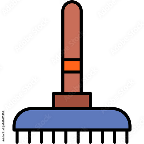 gardening, grass, rake, tool, work Icon