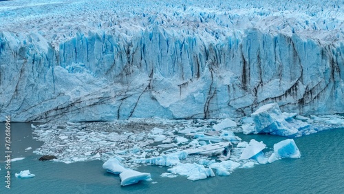 perito moreno glasier in southern ice field in patagonia