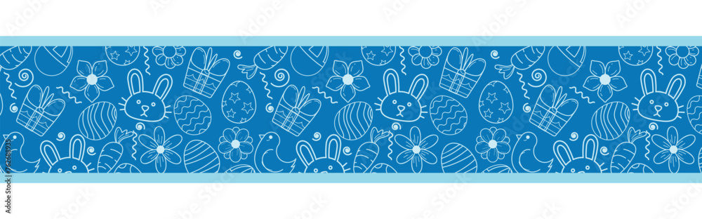 Vector line from a pattern dedicated to Easter, hand drawn with light ...