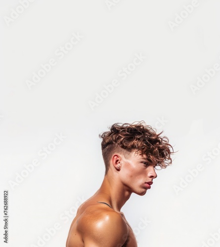 Modern Masculinity: Stylish Portrait of a Man with Trendy Haircut