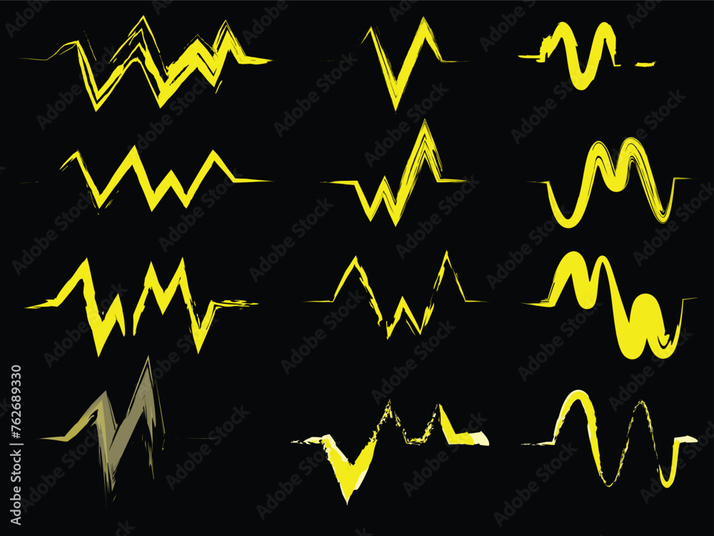 abstract vector with frequency theme, various styles