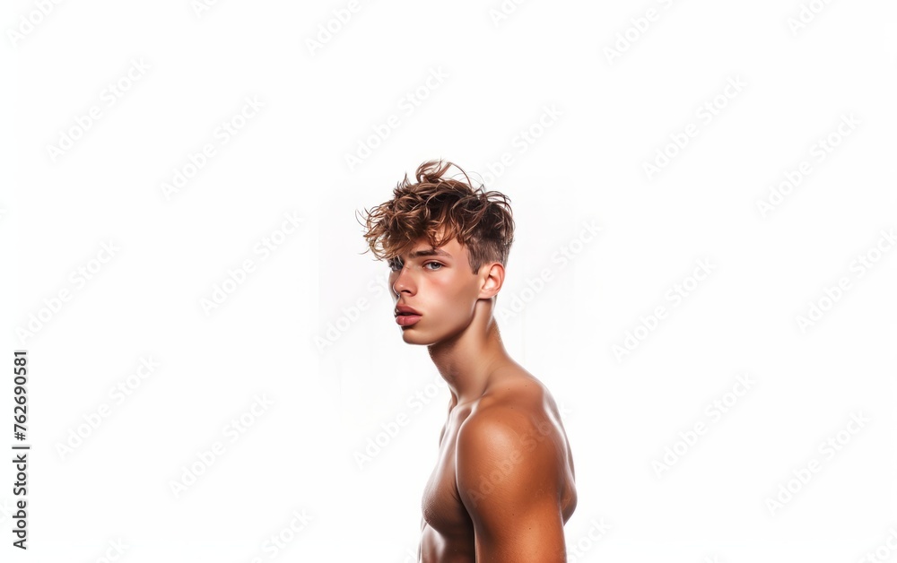 Modern Masculinity: Stylish Portrait of a Man with Trendy Haircut Modern Masculinity: Stylish Portrait of a Man with Trendy Haircut