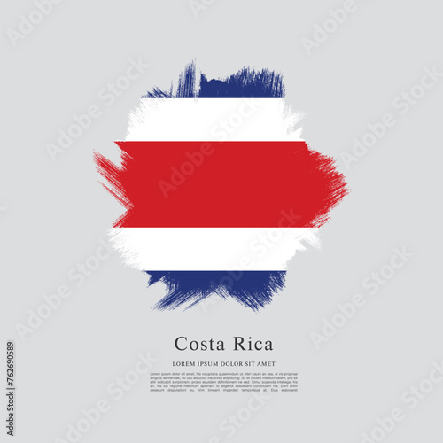 Flag of Costa Rica vector illustration