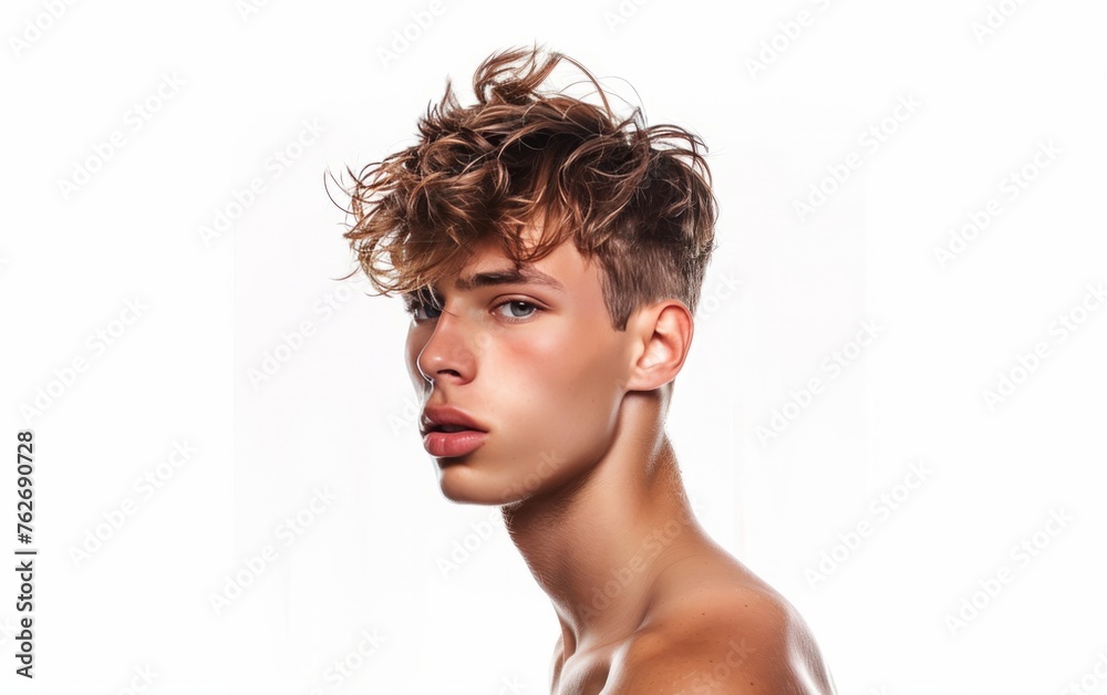 Modern Masculinity: Stylish Portrait of a Man with Trendy Haircut