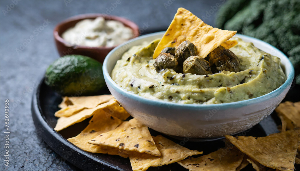 Apperizer - Spinach and Artichoke Dip with Tortilla Chips Apperizer - Spinach and Artichoke Dip with Tortilla Chips