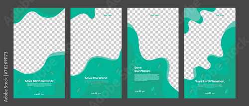 world earth day social media instagram stories collection template