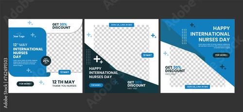 international nurses day social media post web instagram banner post template 