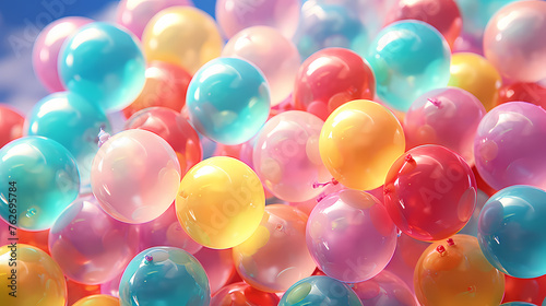 Creative fun concept with colorful balloons