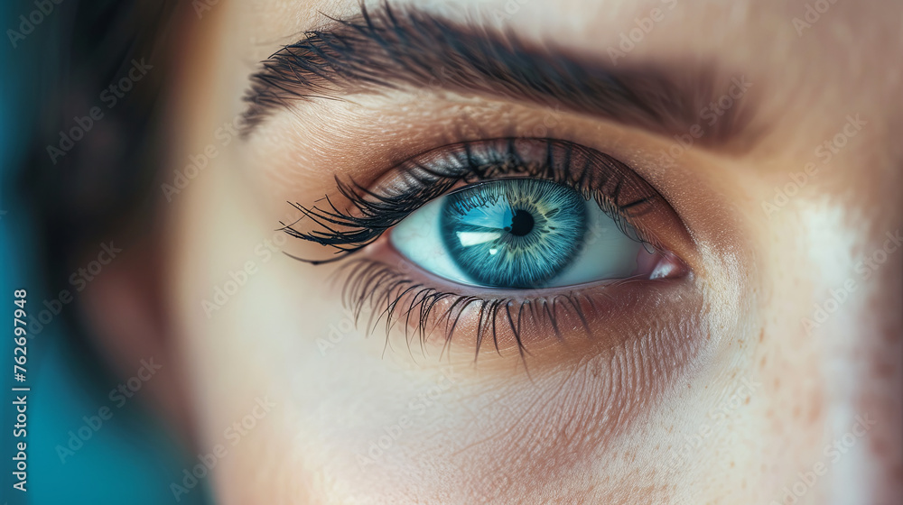 Woman with beautiful blue eyes 